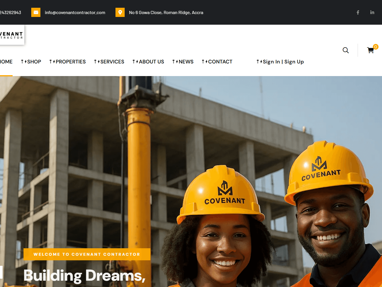 Covenant Contractor: Construction • E-commerce