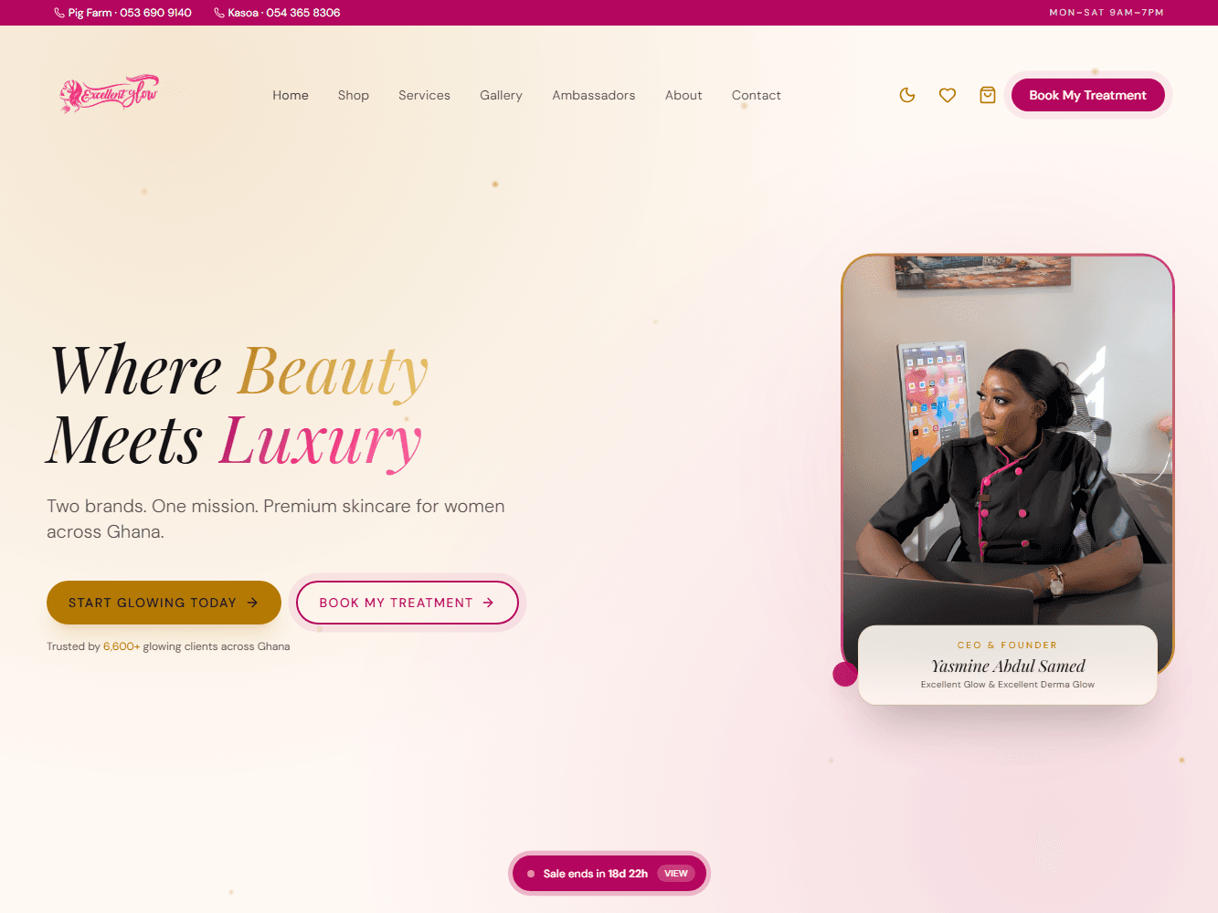 Excellent Glow: Beauty • E-commerce